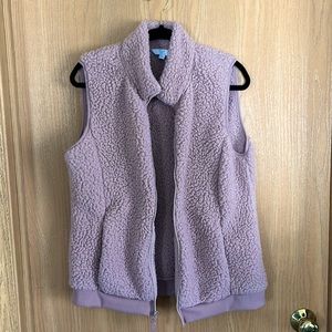 Soft pink fuzzy vest